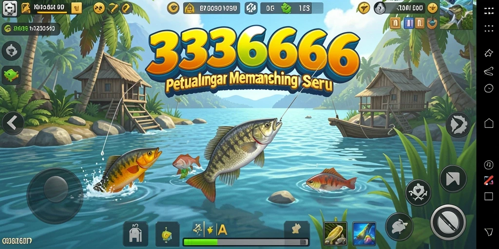 Gameplay seru menangkap ikan di lautan luas.