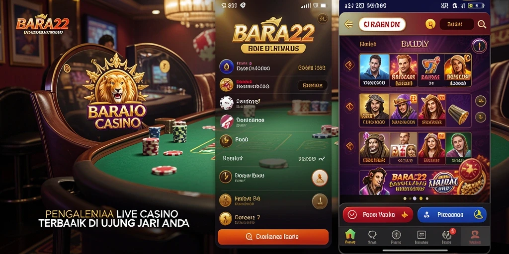 Tampilan menarik dari gameplay Live Casino BARA22 yang interaktif.