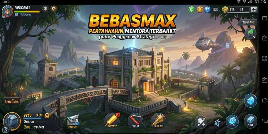 Tampilan gameplay BEBASMAX dalam mode Tower Defense yang seru.