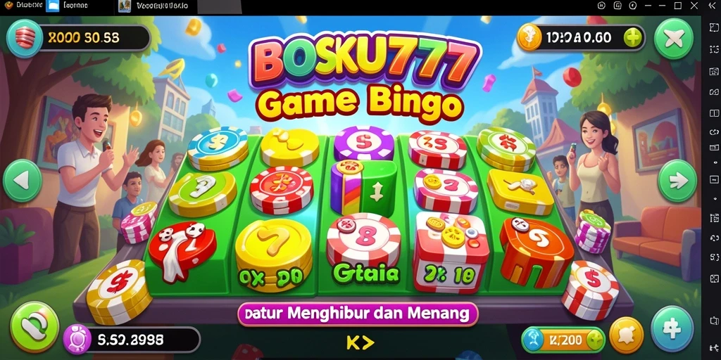 Tampilan gameplay seru dan interaktif dari BOSKU777 Bingo.