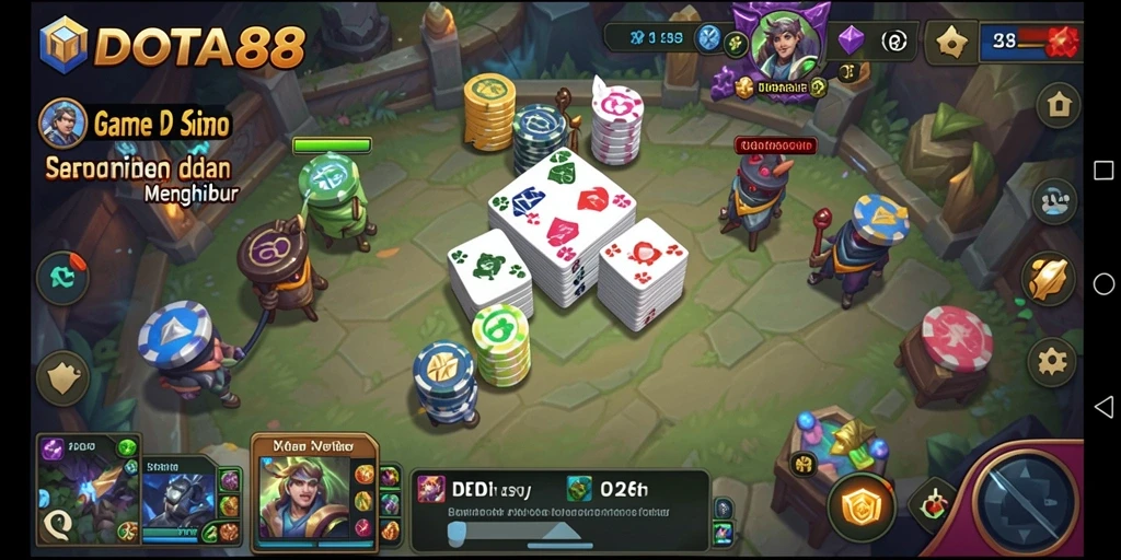 Tampilan gameplay seru dan dinamis dalam DOTA88.