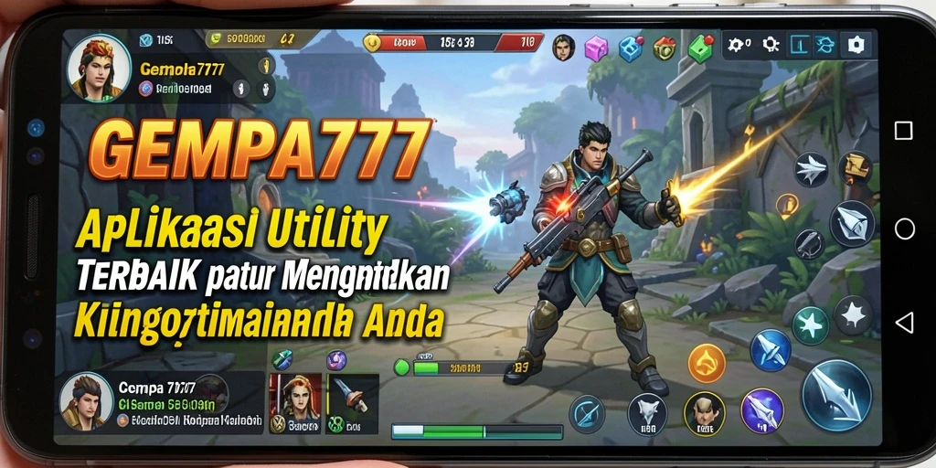 Tampilan antarmuka aplikasi Utility GEMPA777 yang menarik dan fungsional.