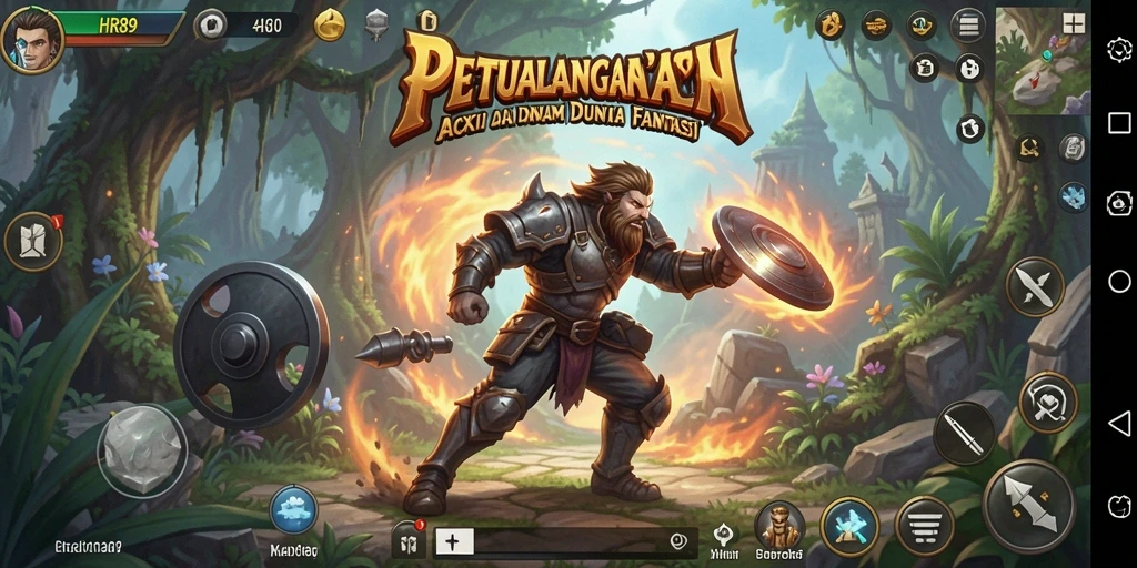 Tampilan gameplay ARPG yang mendebarkan di HR89.