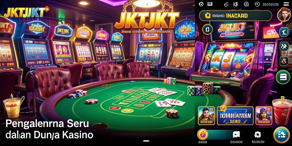 Screenshot utama JKTJKT menampilkan gameplay Kasino yang seru dan interaktif.