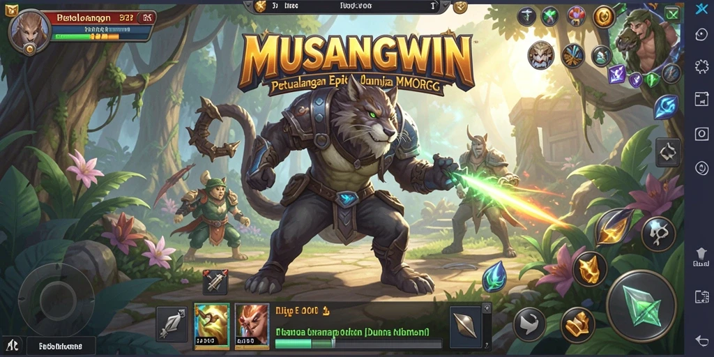 Tangkapan layar awal permainan MUSANGWIN menampilkan aksi seru dan grafis menarik.