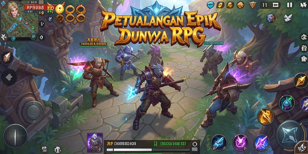 Tampilan gameplay seru dalam dunia RPG yang menawan.