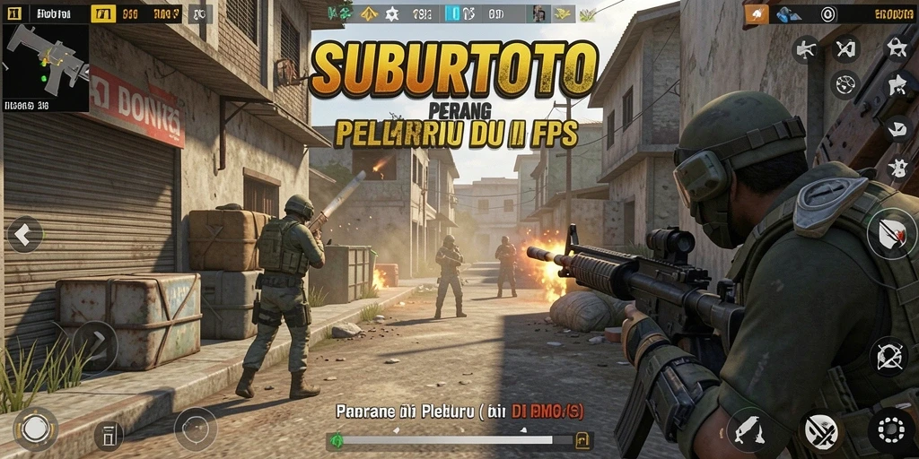 Tampilan menegangkan dalam aksi SUBURTOTO di medan perang FPS.