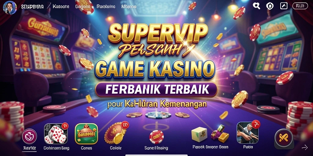 Screenshot gameplay SUPERVIP menunjukkan suasana kasino yang nyata dan mengasyikkan.